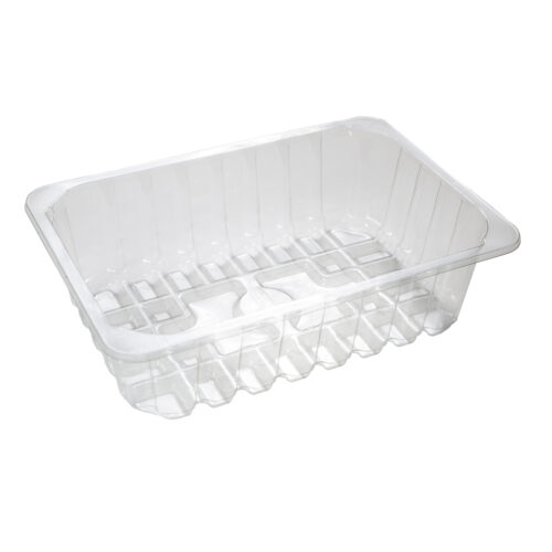 Disposable plastic tray for sealing PET/PE 260*178*75mm transparent